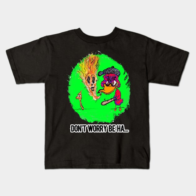 Don't worry be happy Kids T-Shirt by Jimpalimpa